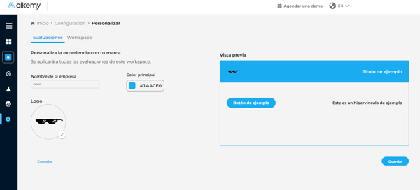 PERSONALIZAR WORKSPACES